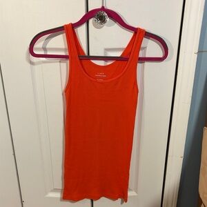 J. Crew Women's Bright Orange Ribbed Tank top XXS
